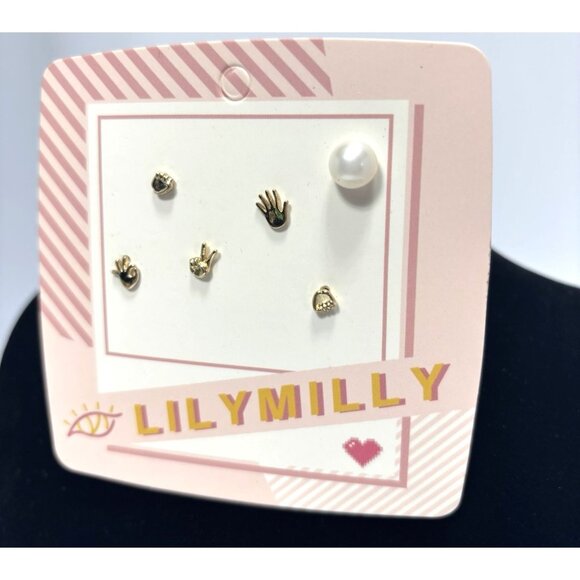 3 Pair Mismatched Stud Earrings Set Creative Style Fashion Jewelry NEW* - Picture 3 of 6